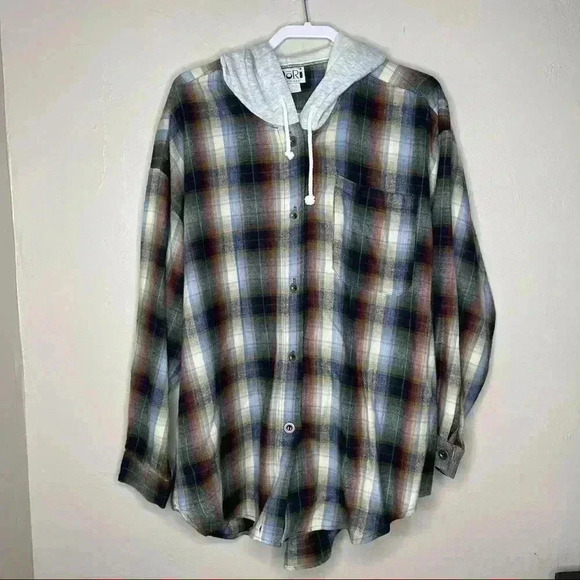 VTG Dori Made In USA Plaid Oversized Sweater Sz Large - Picture 1 of 9